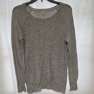 CAbi Heathered Gray Crew Neck Sweater